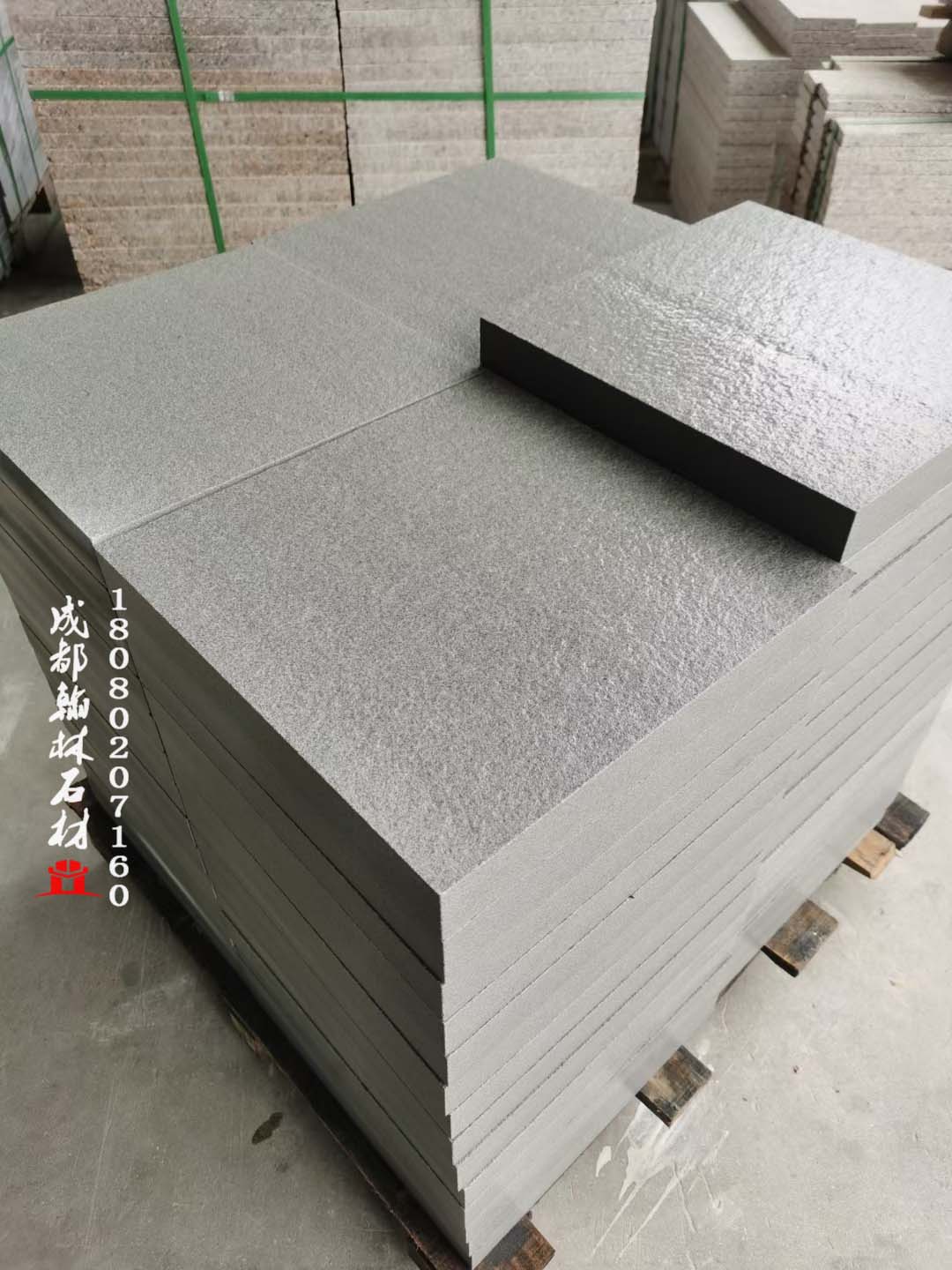 生產(chǎn)廠家灰白色幕墻石板，火燒面，四川磨拋光面 